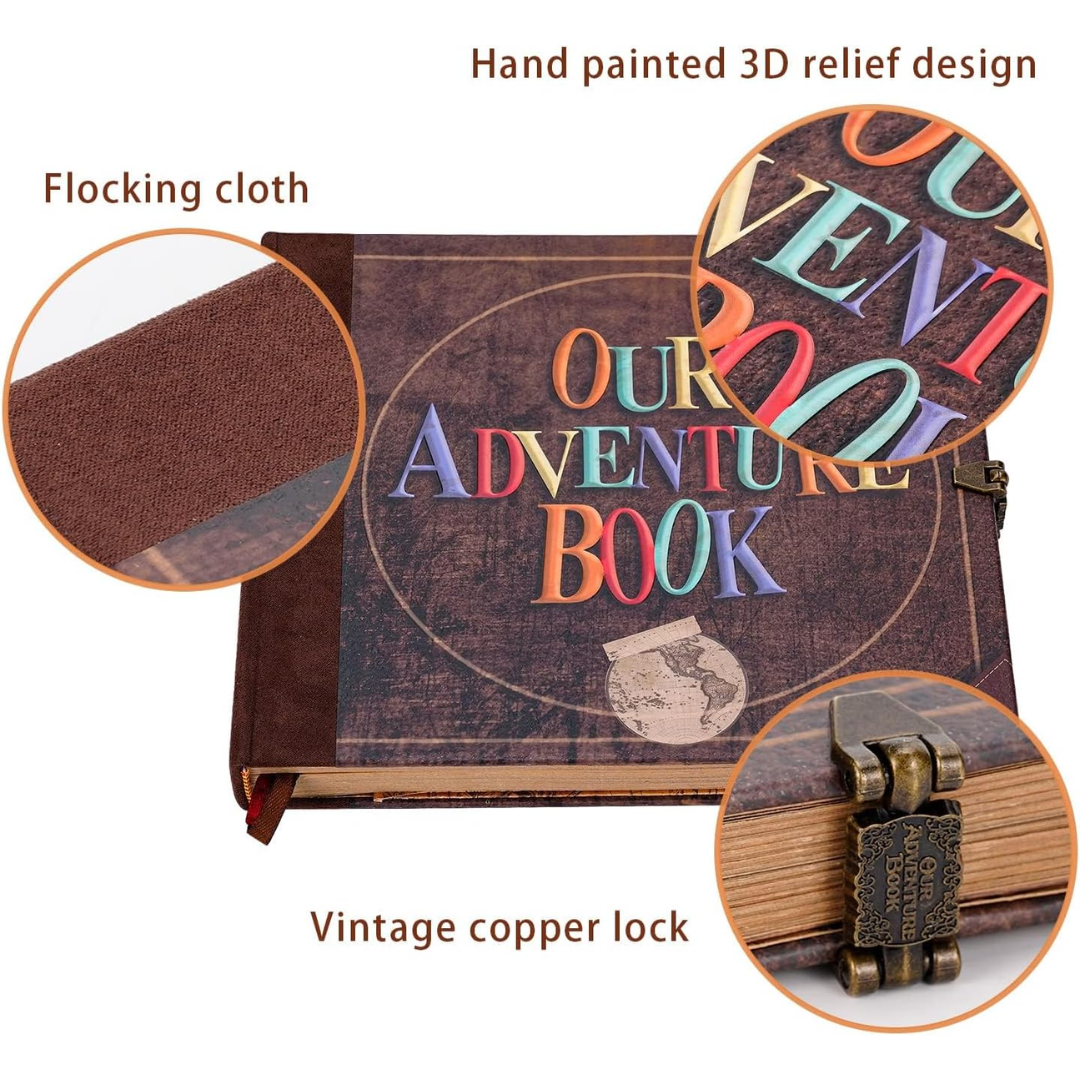 Vintage Memories Scrapbook Album 146 Handmade Kraft Pages