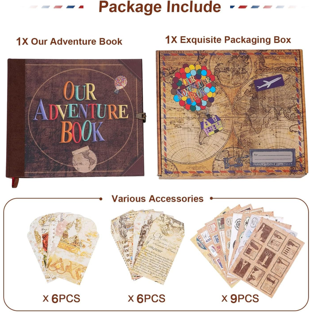 Vintage Memories Scrapbook Album 146 Handmade Kraft Pages